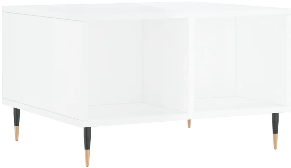 Mesa de centro 60x50x36,5 cm derivados madeira branco brilhante