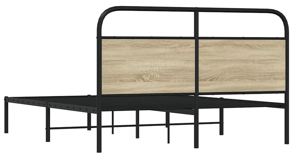 Estrutura cama s/ colchão derivados de madeira carvalho sonoma