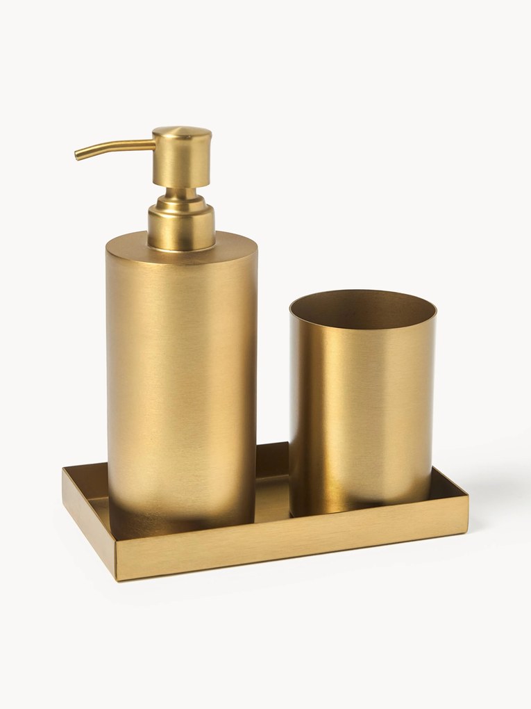 Acessórios de casa de banho em metal Halston, conjunto de 3