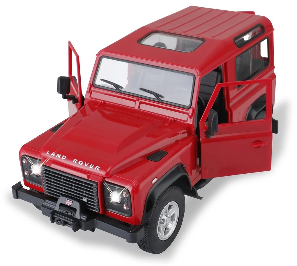 Carro telecomandado Land Rover Defender 1:14 2,4GHz Portas manuais Vermelho