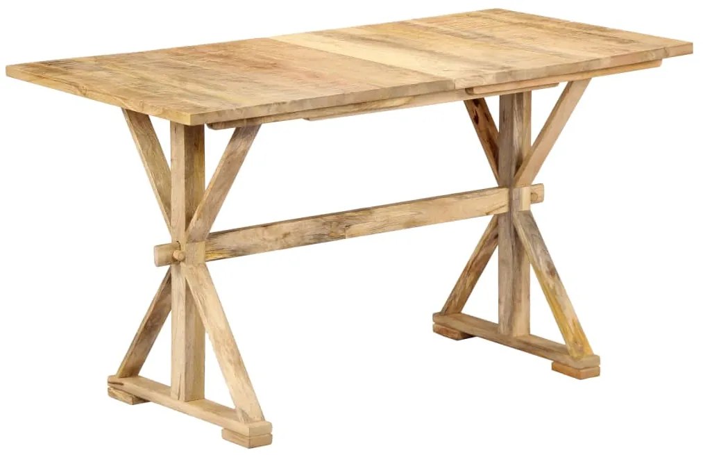 vidaXL Mesa de jantar 118x58x76 cm madeira de mangueira maciça