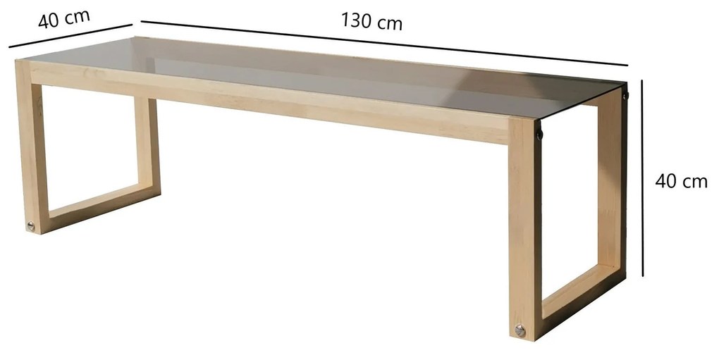 Móvel de TV Via – Natural – 130 cm x 40 cm x 40 cm