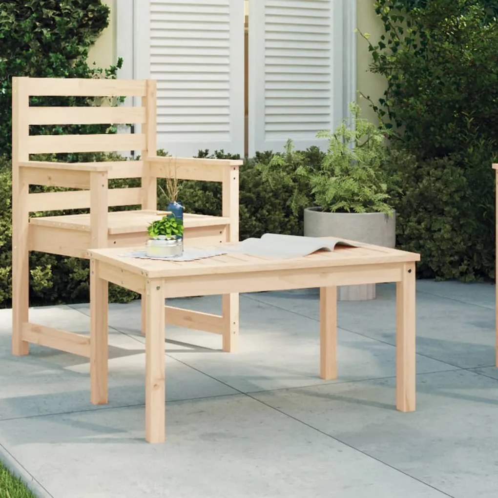 824113 vidaXL Mesa de jardim 82,5x50,5x45 cm madeira de pinho maciça