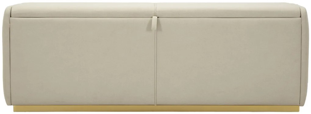 BANCO COM ARMAZENAMENTO 130X45X45 CM CREME E DOURADO