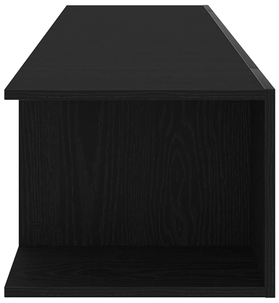 Estante de TV vidaXL com Luzes LED em Carvalho Preto 135x39x30cm em Ma