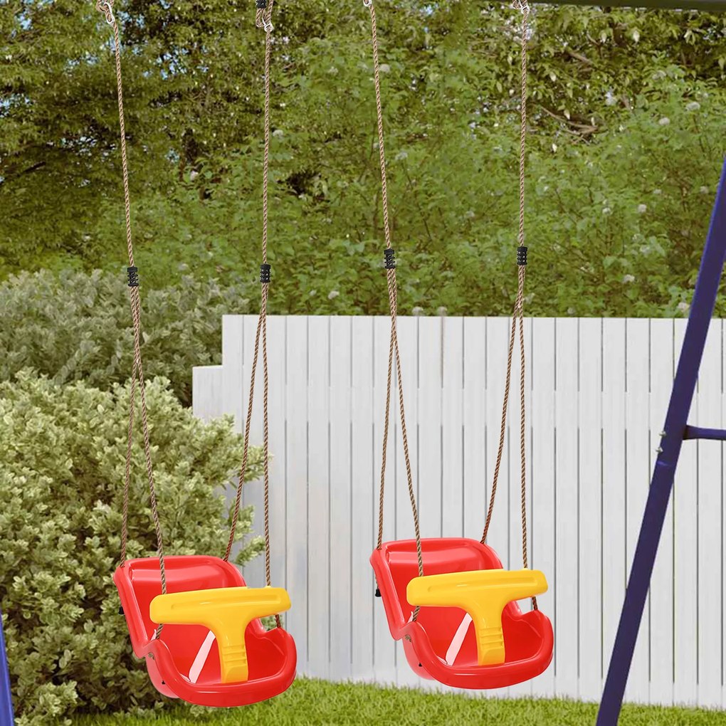 Balanços para Bebês vidaXL com Cintos de Segurança e Cordas Ajustáveis