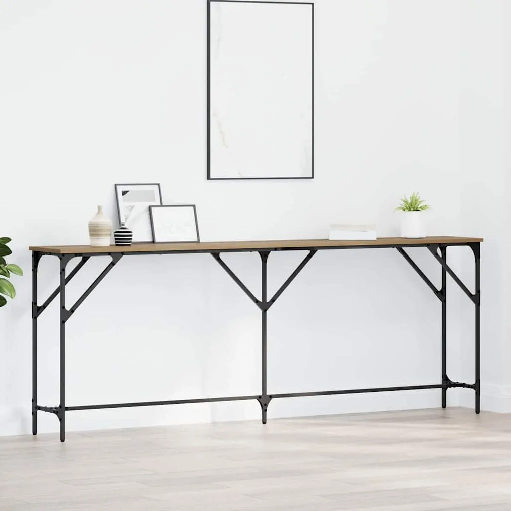 vidaXL Tabela Console carvalho artisiano 200 x 29 x 75 cm