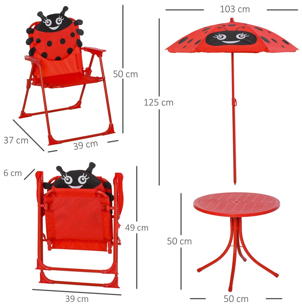 Conjunto de Mesa e Cadeira de Jardim Conjunto de Picnic Dobrável para