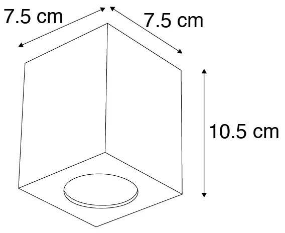 Foco embutido de design branco GU10 50mm - Quba 2 Design,Moderno