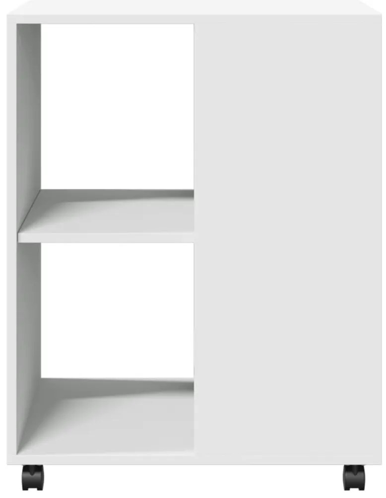 Mesa de apoio c/ rodas 55x60x78 cm derivados de madeira branco