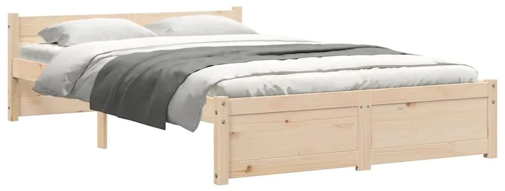 Estrutura de cama sem colchão 120x200 cm madeira maciça