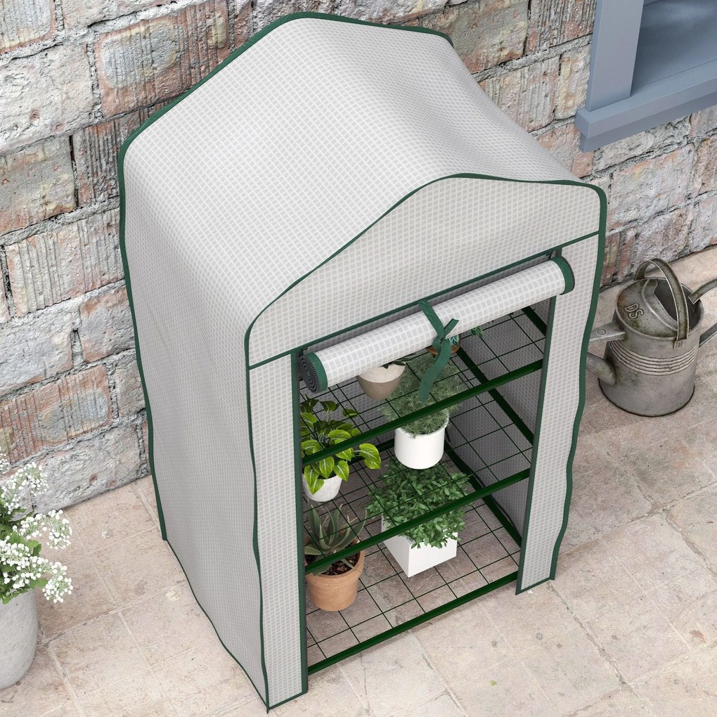 Estufa de Jardim de 3 Níveis Estufa de Terraço com 3 Prateleiras 1 Por