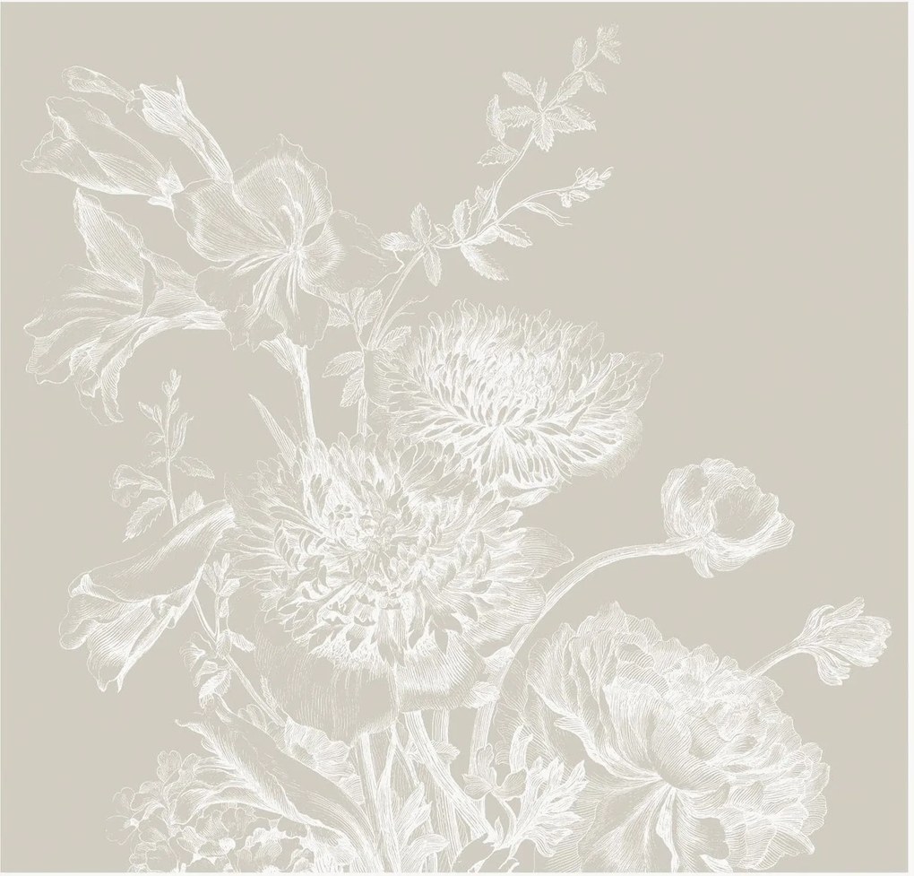 Papel de parede Engraved Flowers