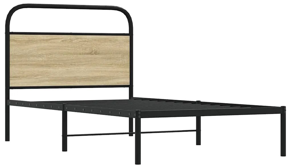 Estrutura cama s/ colchão derivados de madeira carvalho sonoma
