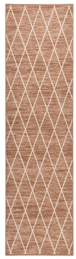 vidaXL Tapete/passadeira 80x400 cm castanho-claro