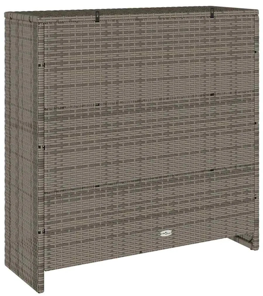 Armário de Armazenamento Cinza 100 x 36 x 102 cm em Vime