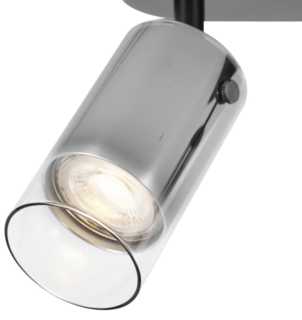 Foco de teto moderno cor de bronze 2-luzes giratório e ajustável - Drain Moderno