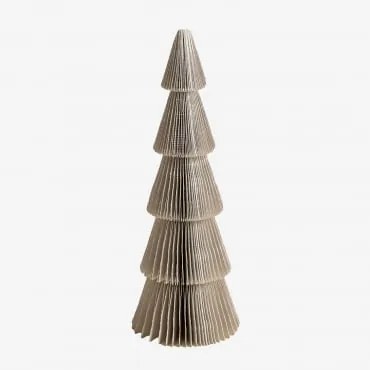 Pacote Com 3 Árvores De Natal De Papel Jesper Crema Linho & ↑22.5 Cm - Sklum