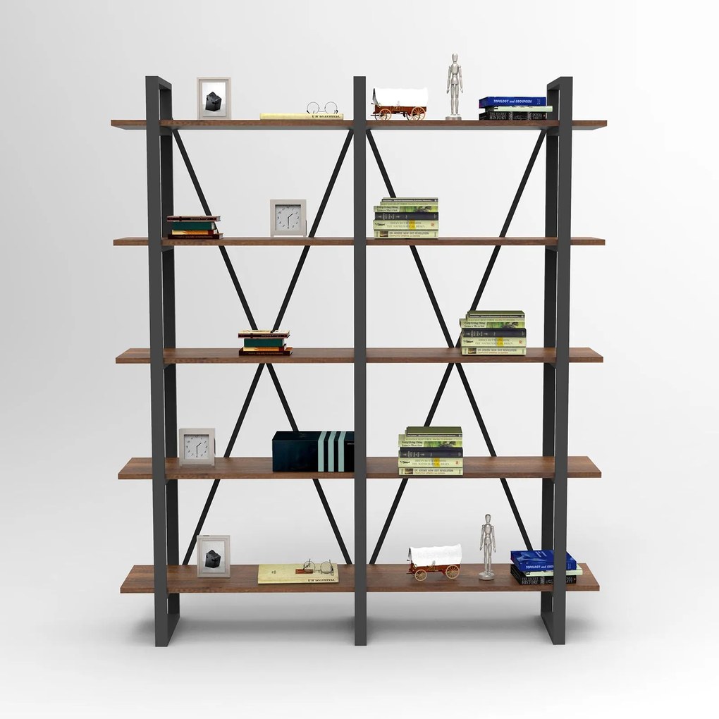 Estante MN05 – Nogueira – 154,8 x 180 x 34 cm
