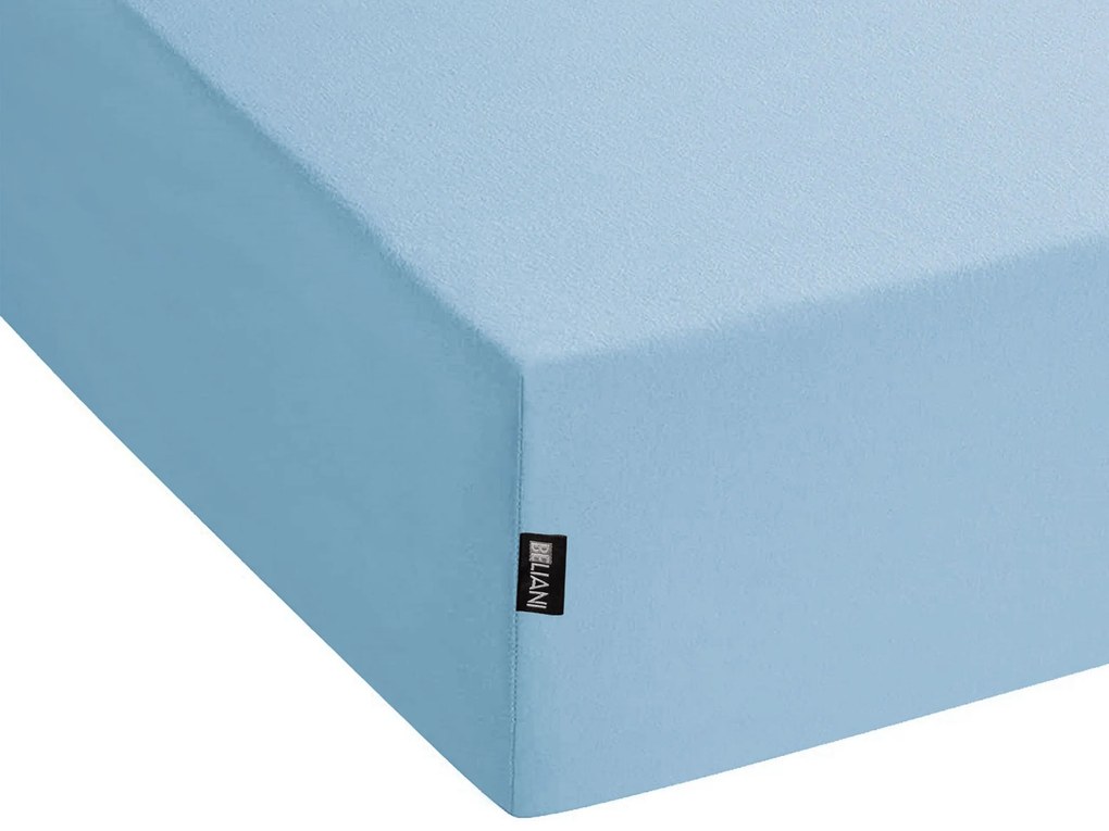 Lençol-capa em algodão azul claro 90 x 200 cm HOFUF Beliani