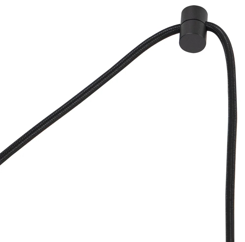 Candeeiro de suspensão design preto com ficha incl. lâmpada LED regulável - Cavalux Design,Moderno