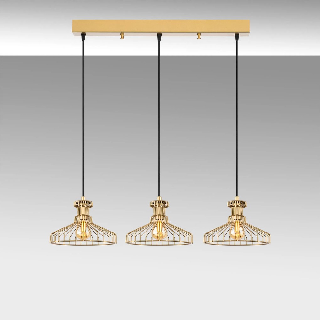 Chandelier Events – Dourado Brilhante – 96 x 23 x 129 cm