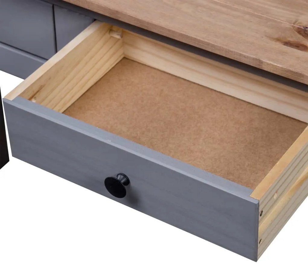 Mesa consola 110x40x72 cm pinho maciço Panama cinzento