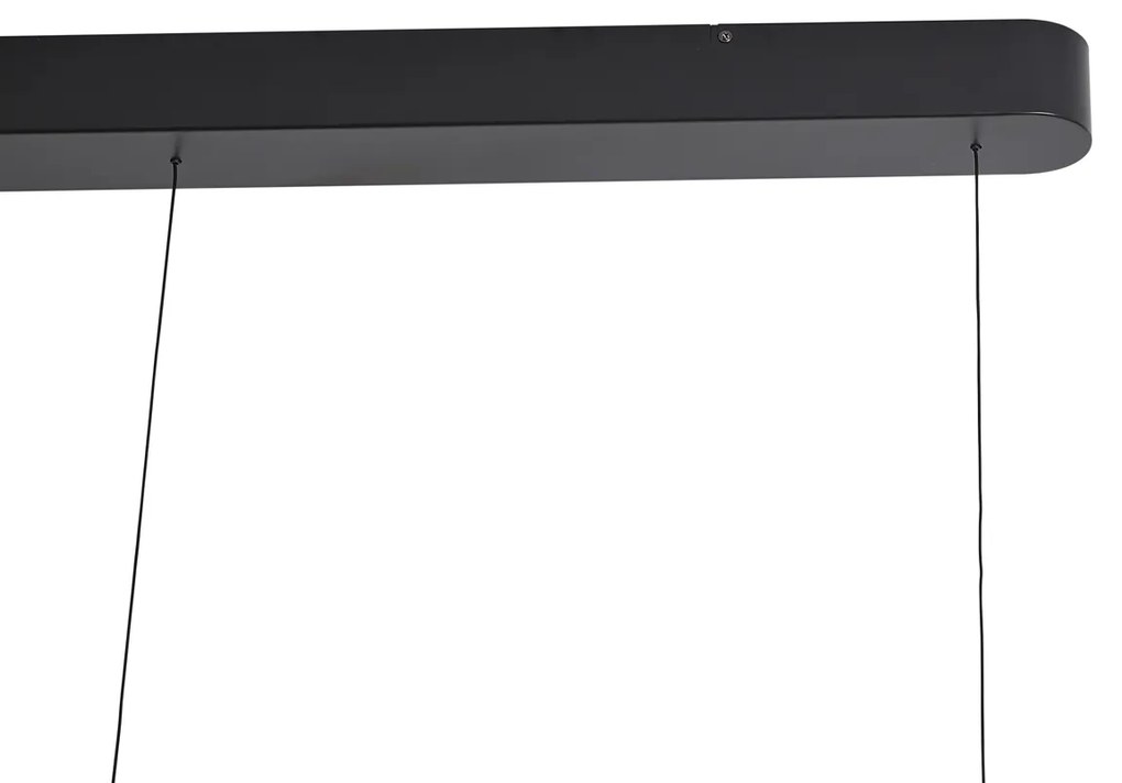 Candeeiro suspenso preto com bege incluindo LED regulável em 3 níveis 3 luzes Easylift - Witch