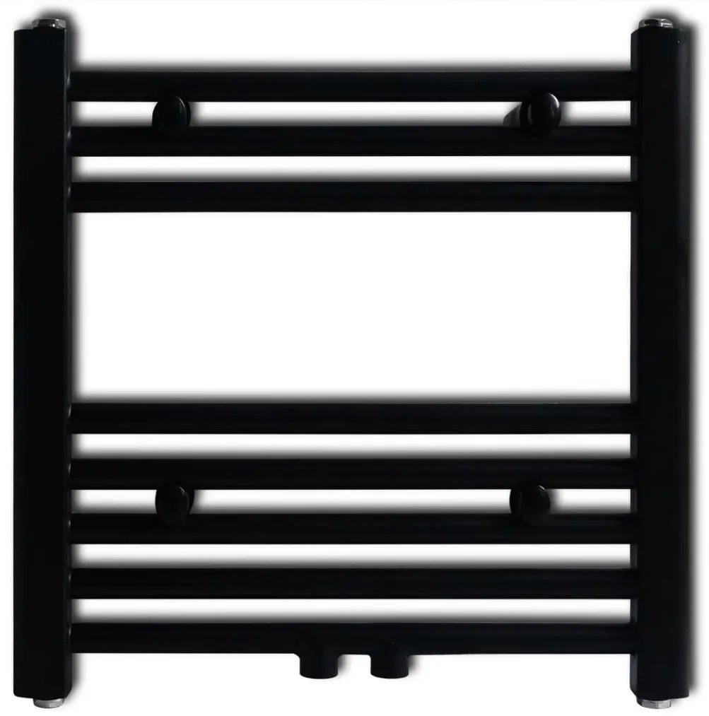 Aquecedor toalhas casa de banho liso 480 x 480 mm preto