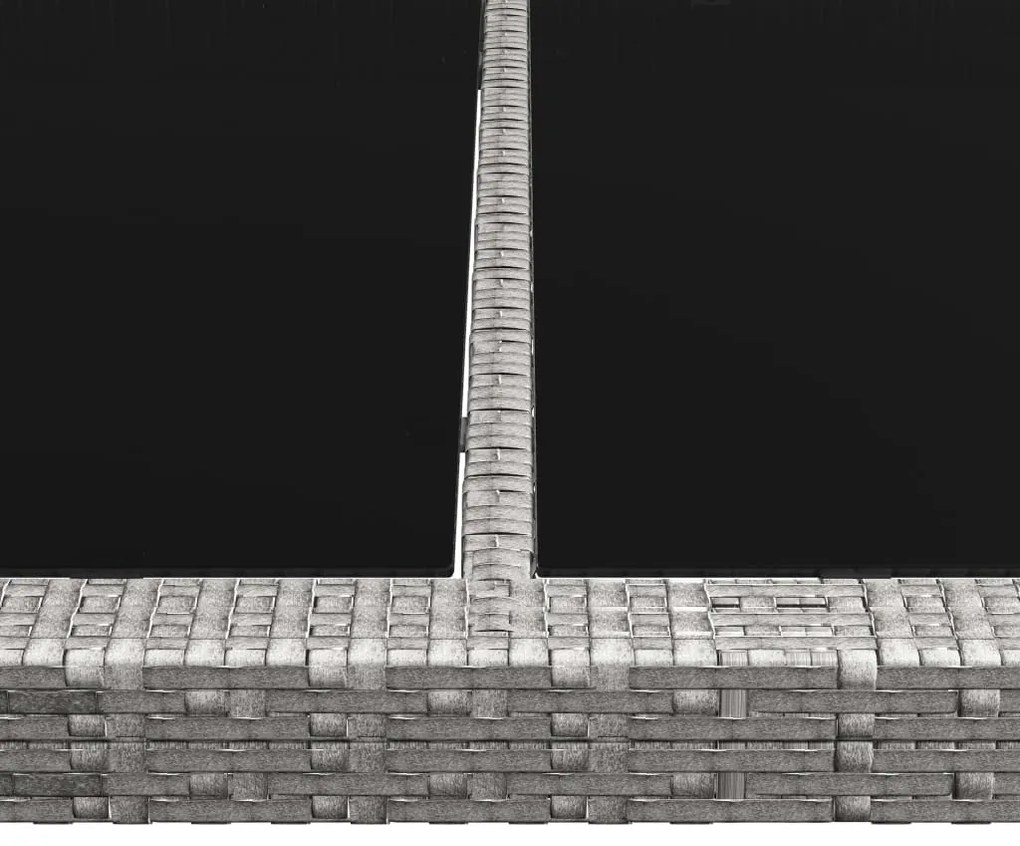 Mesa de jantar p/ exterior 200x150x74 cm vime PE cinzento