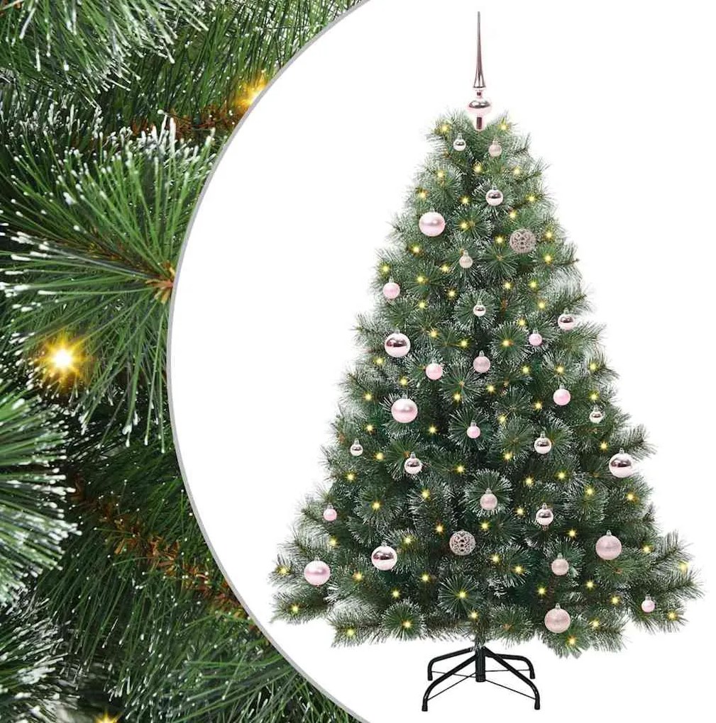 vidaXL Árvore de Natal Artificial com 150 LEDs Verde 150 cm PE e PVC