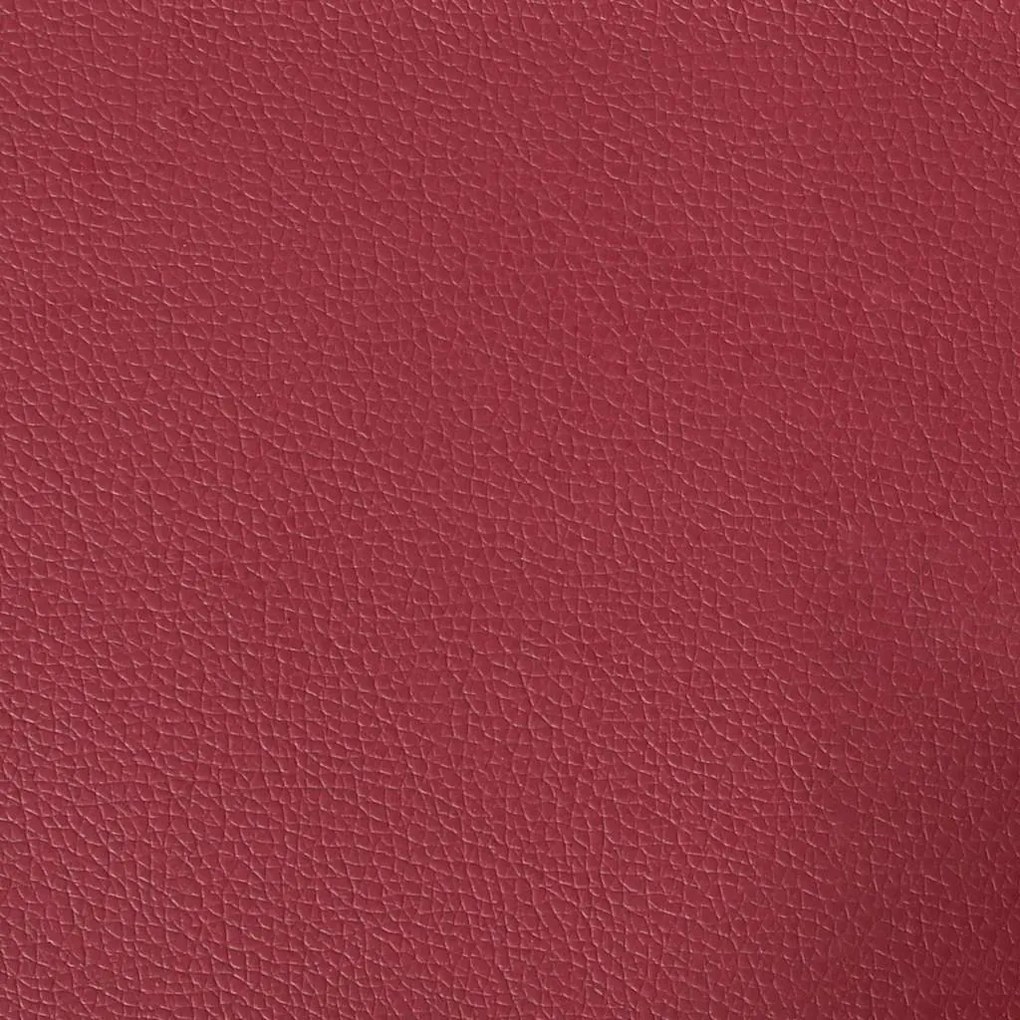 Sofá de 2 lugares 140 cm couro artificial vermelho tinto