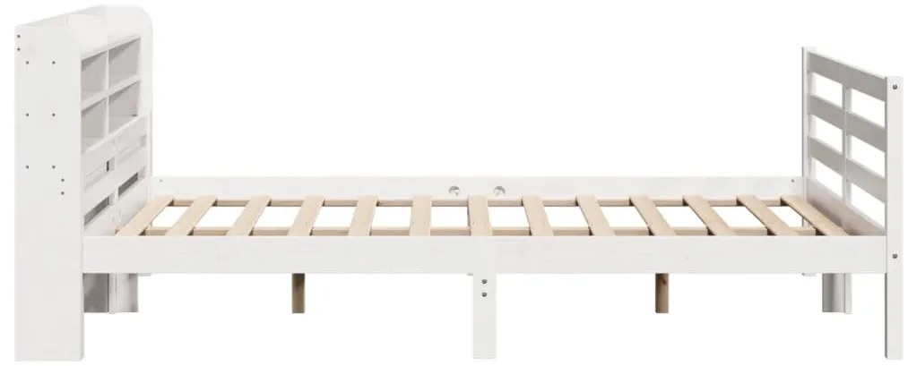 Estrutura de cama c/ cabeceira sem colchão 140x200 cm branco
