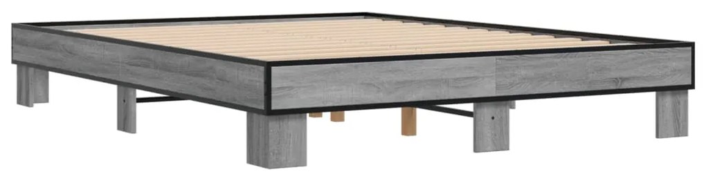 Estrutura de cama 150x200 cm derivados madeira/metal
