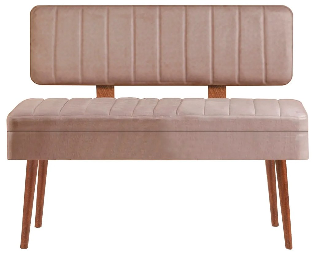 Conjunto de Mesa de Jantar Extensível e Cadeiras Vina – Nogueira Pedra