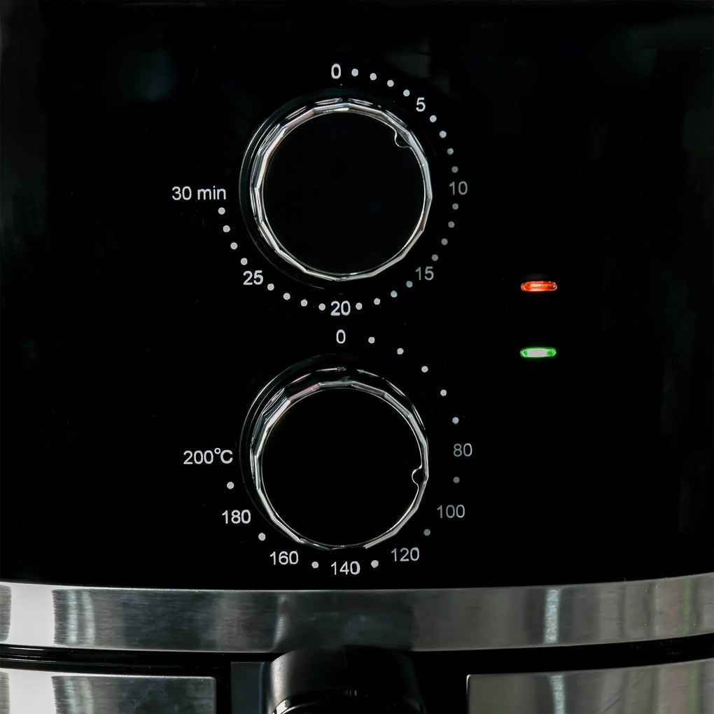 Fritadeira sem Óleo 4,5L Fritadeira de Ar Quente 1500W com 8 Programas Temporizador Temperatura Ajustável Desligamento Automático e Cesta