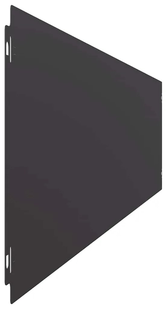 Orlas de relvado 30 pcs preto 20x103 cm aço laminado a frio