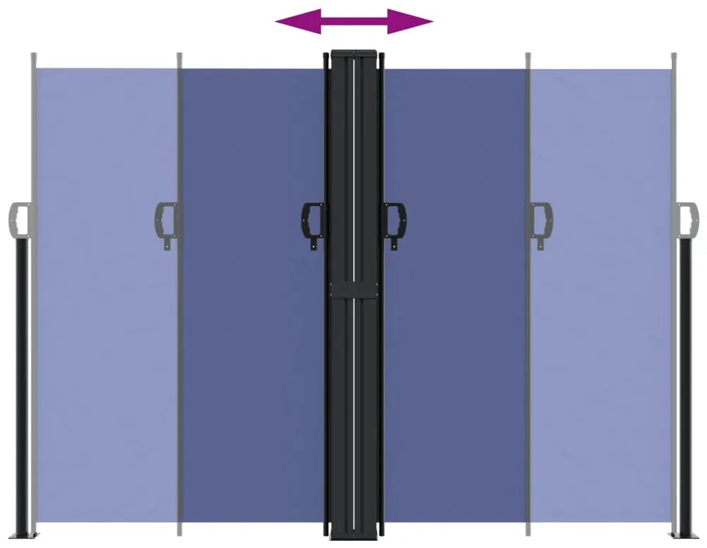 Toldo lateral retrátil 180x600 cm azul