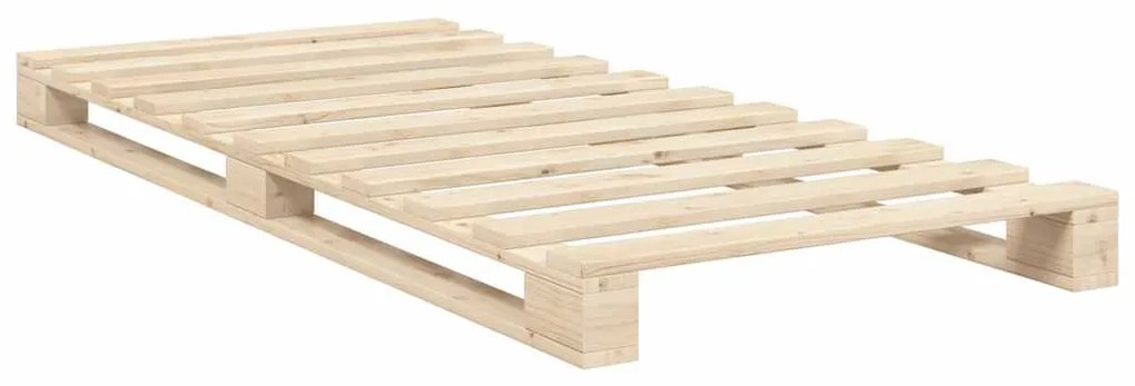 Estrutura de cama com cabeceira 90x200 cm pinho maciço