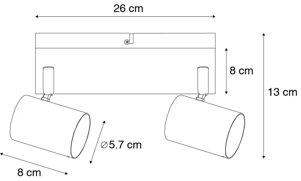 LED Lâmpada de teto inteligente branca retangular incl. 2 Wifi GU10 - Jeana Moderno