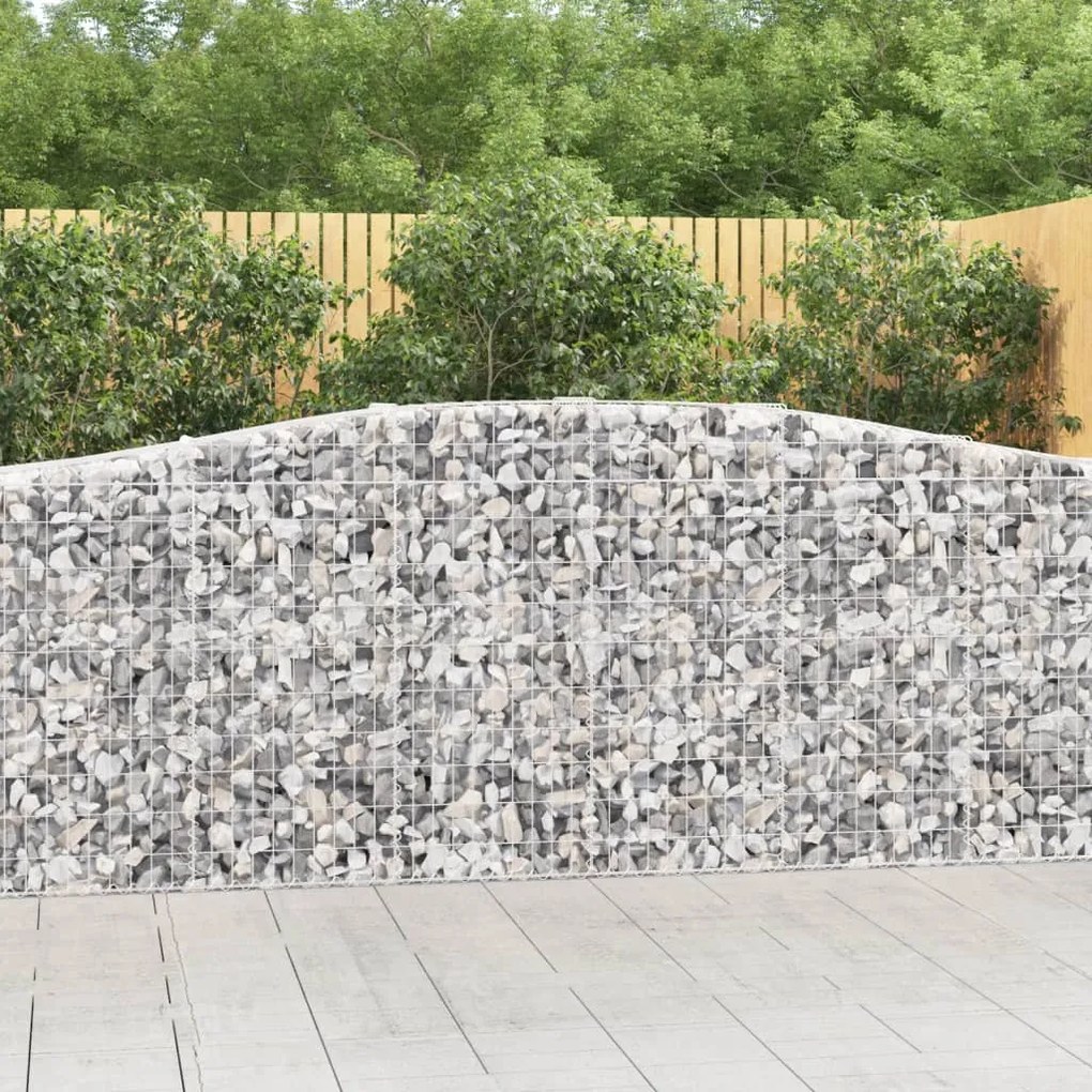 Cestos gabião arqueados 6pcs 400x50x100/120cm ferro galvanizado