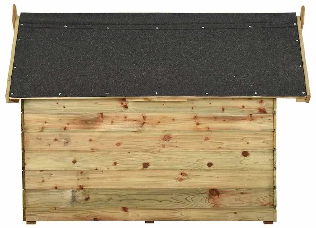 Casota para cão com telhado de abrir pinho impregnado