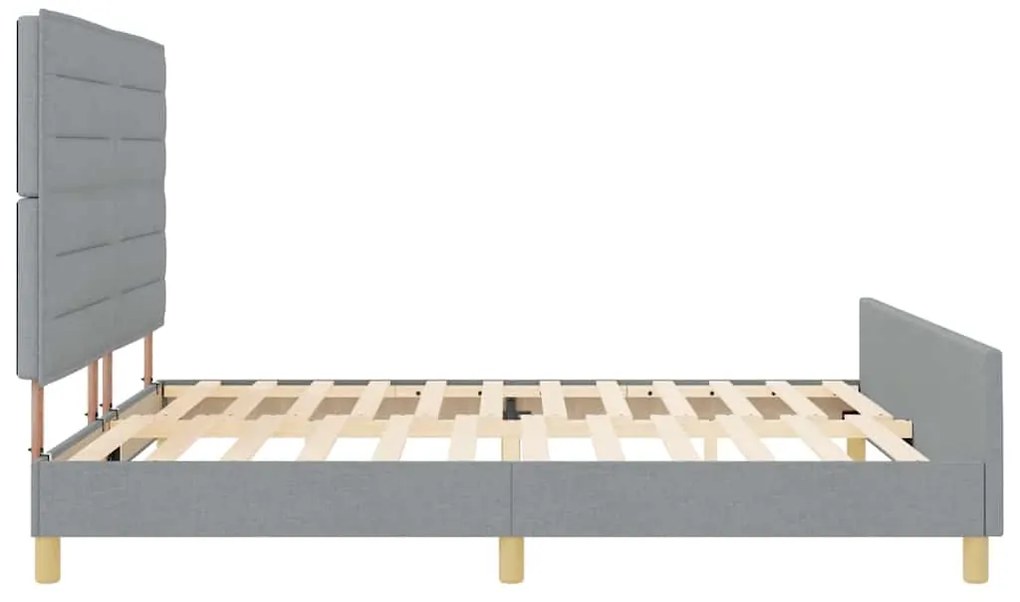 Estrutura de Cama vidaXL Cinza Claro 180x200 cm Tecido