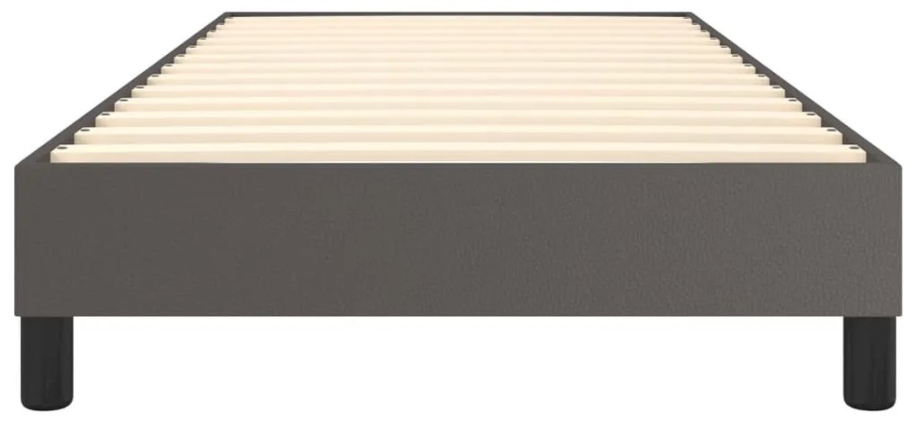 Estrutura de cama 100x200 cm couro artificial cinzento