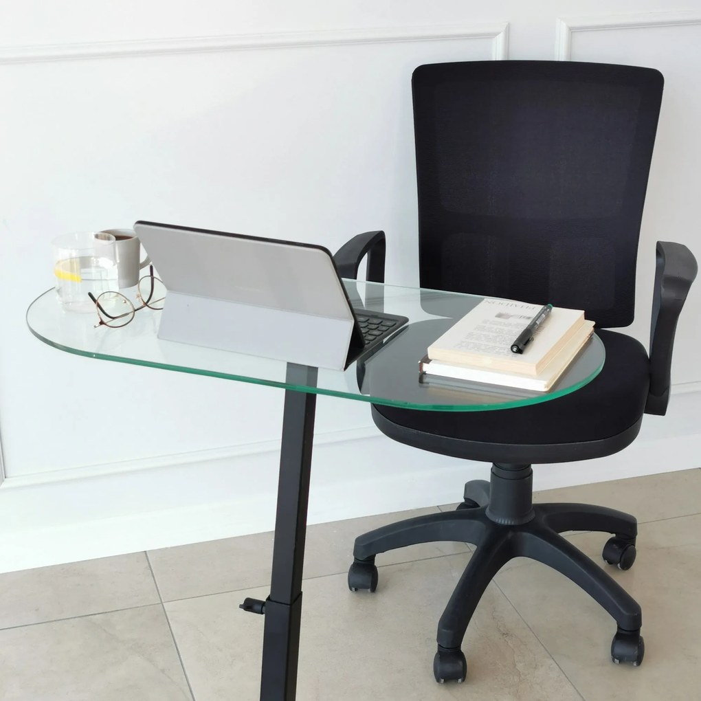 Mesa de Café Ovale Lungo - Preto - 70x75x35cm