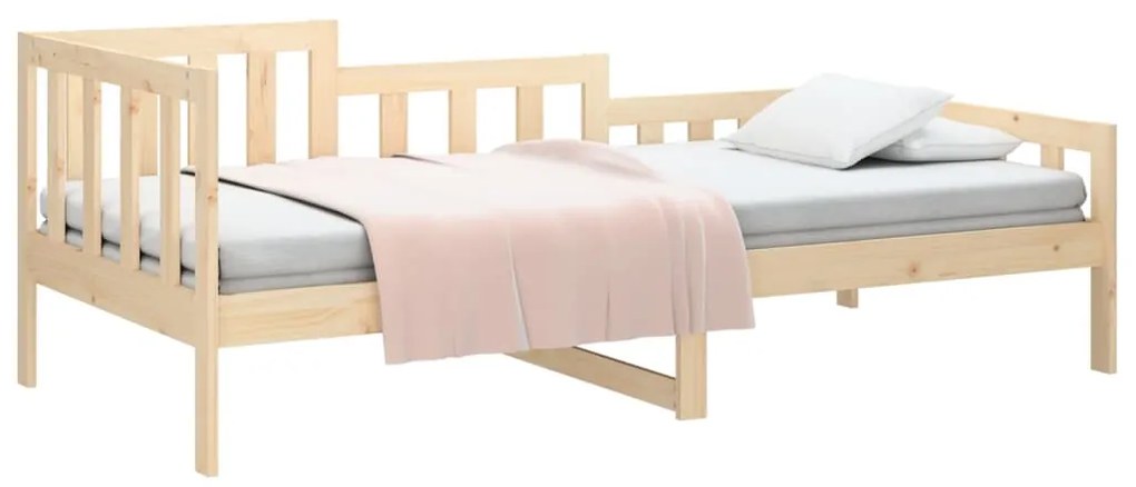 Sofá-cama sem colchão 90x200 cm madeira de pinho maciça