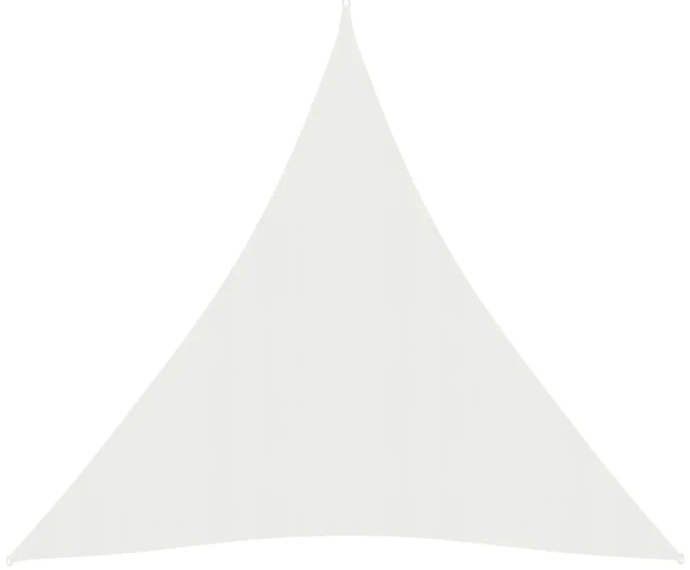 Para-sol estilo vela 160 g/m² 5x6x6 m PEAD cor branco
