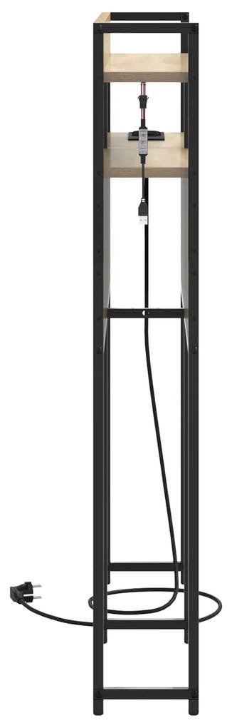 Cabeceira de armazenamento com prateleira Carvalho sonoma 80 cm