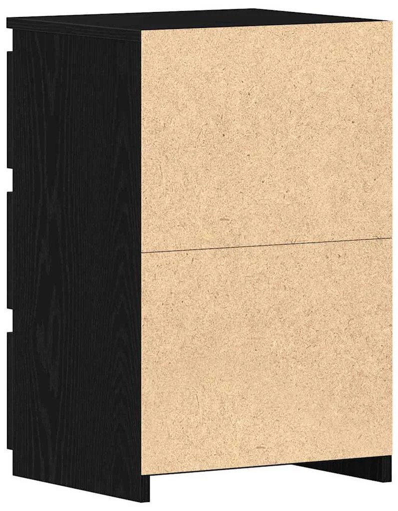 Cômodas de cabeceira vidaXL 2 pcs Carvalho Preto 40x35x62,5 cm Madeira