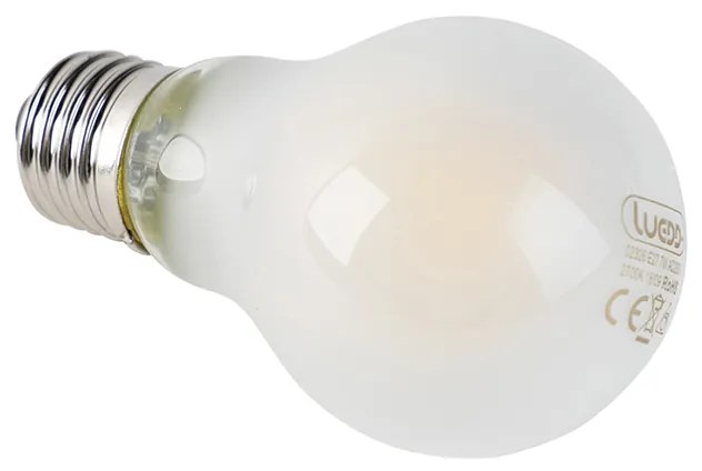 Conjunto de 5 lâmpadas LED reguláveis E27 A60 fosco 7W 806lm 2700K